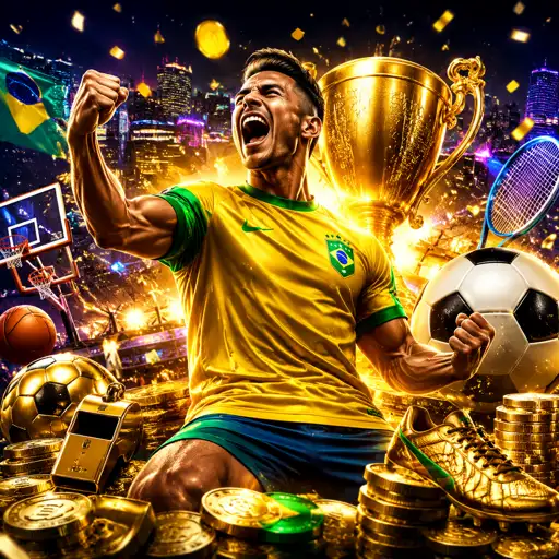 Estádio de futebol e odds em tela