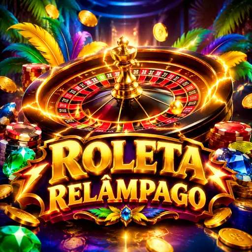 Roleta Lightning com números multiplicadores sorteados por raios